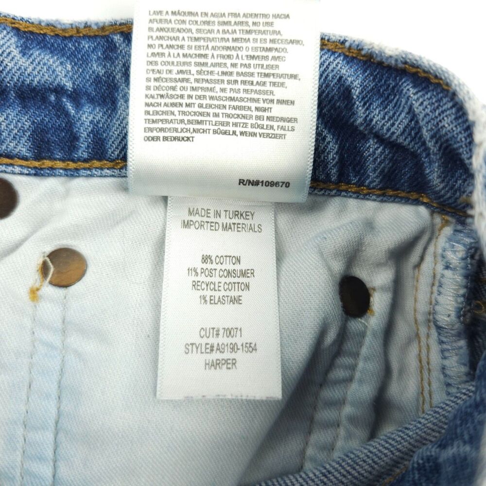 AGOLDE Harper Crop Straight Jeans Moor 90s y2k Minimal Grunge VSCO Clean Girl 27 - Picture 8 of 8